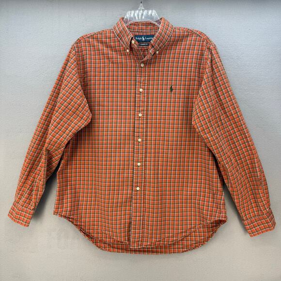 Ralph Lauren Other - Ralph Lauren Shirt Men's XL Orange Plaid Classic Fit Button Down Business Casual